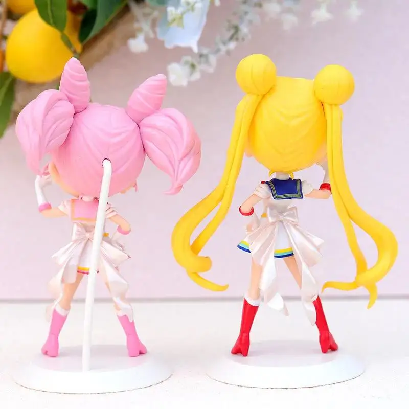 15cm Q Posket Cute Big Eyes Tsukino Usagi PVC Anime Dolls Collectible Version Model Toy birthday present | Игрушки и хобби