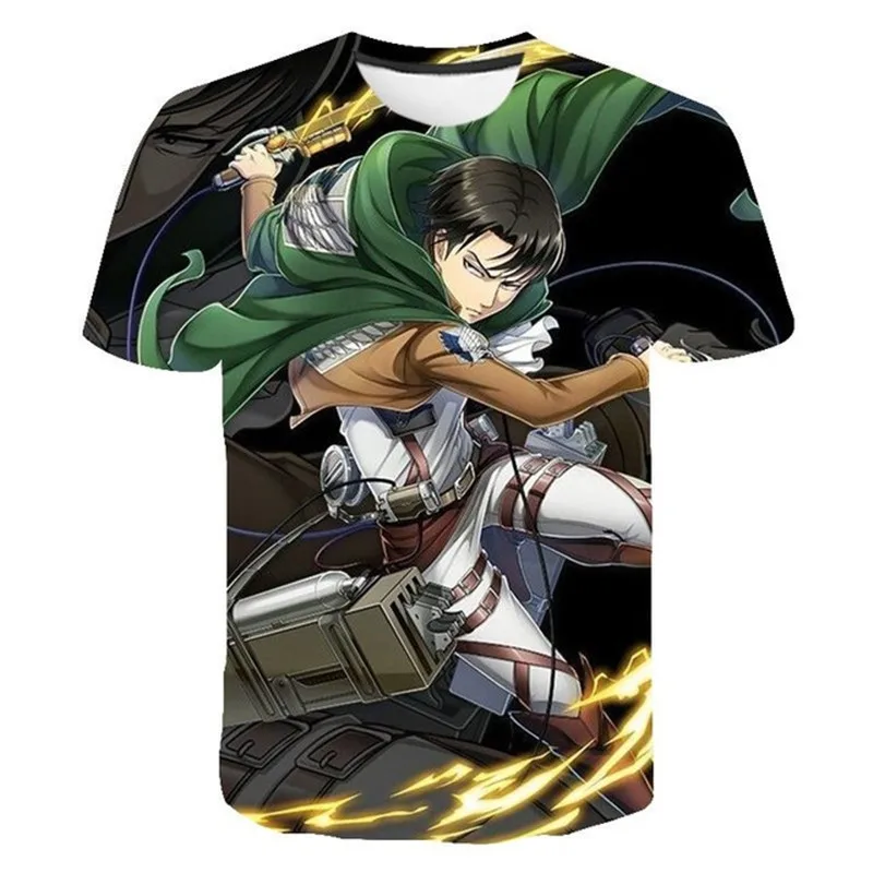 

Attack on Titan Anime Cartoon Hip Hop Street T-shirt Men Shingeki No Kyojin Tops Men Women Manga Tops Male Streetwear