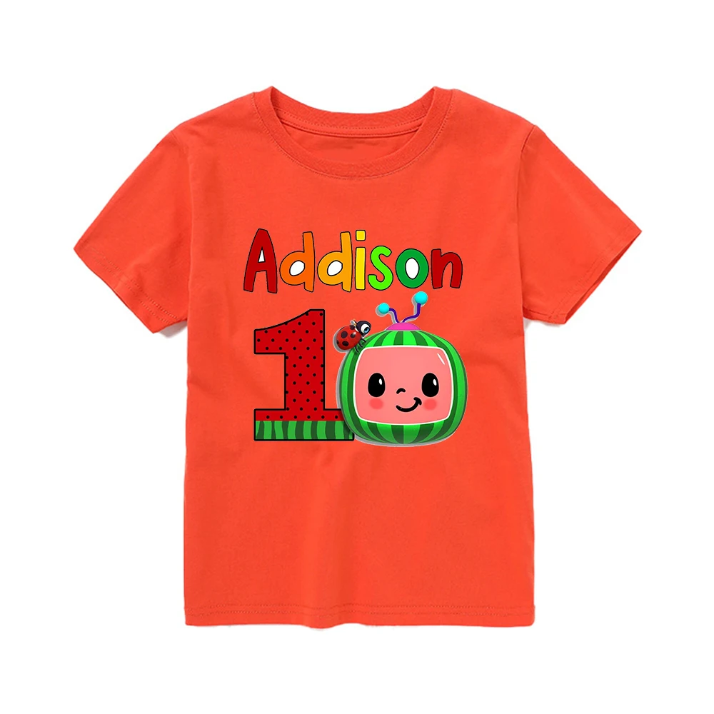 

Summer New Cute Cocomelons Tshirt Kids Graphic Tee Boys Cartoon T-shirt Short Sleeves 100% Cotton Baby Girls Summer Tops