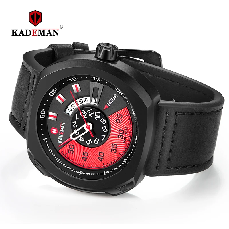 KADEMAN спортивные мужские часы Новые квадратные кварцевые для улицы 30 м