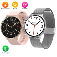 at2 women smart watch bluetooth call ip67 waterproof men sports fitness bracelet heart rate blood oxygen monitor for android ios