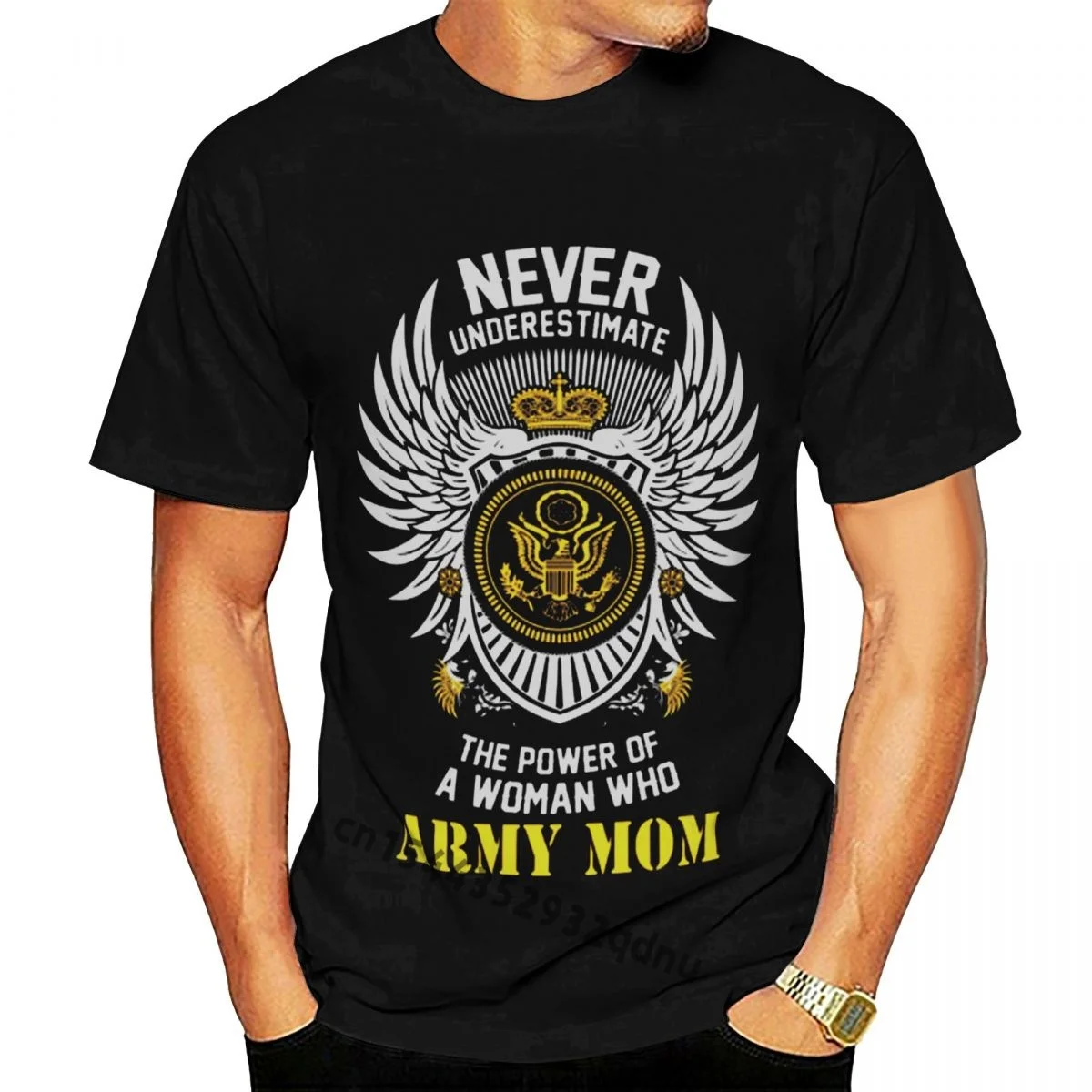 

Army Mom The Power Of A Woman Unisex T-Shirt Tee Cotton Shirts Cheap Wholesale