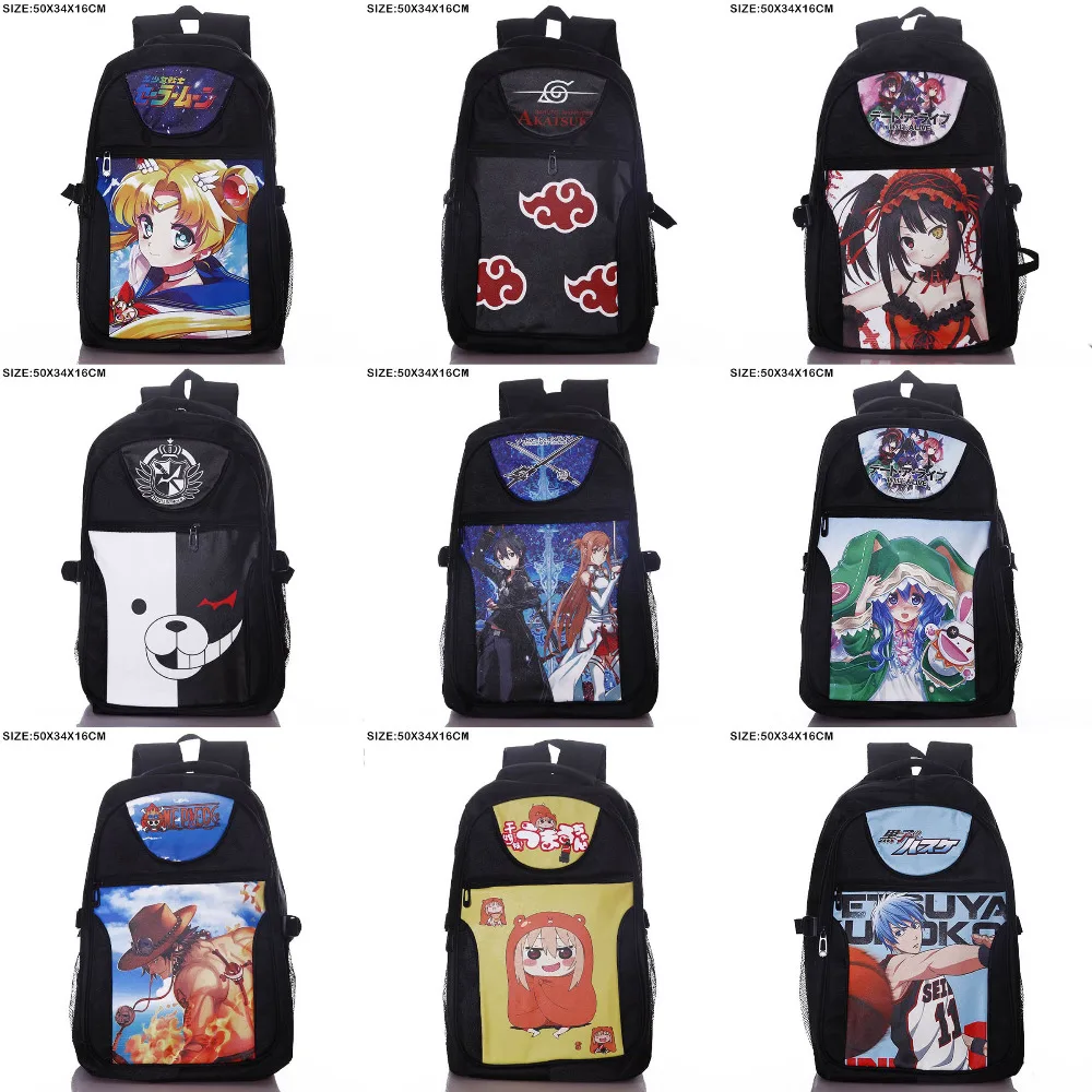 Аниме Monokuma/One Piece/Date A Live/Fairy Tail ноутбук рюкзак/двойное плечо/Школа/дорожная Сумка