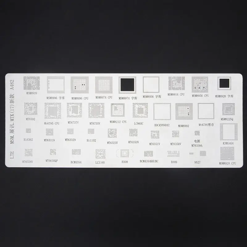 4 шт. Универсальный трафарет BGA для MTK MSM Samsung Huawei Xiaomi iPad CPU RAM PM Power IC Reball Pin прямой
