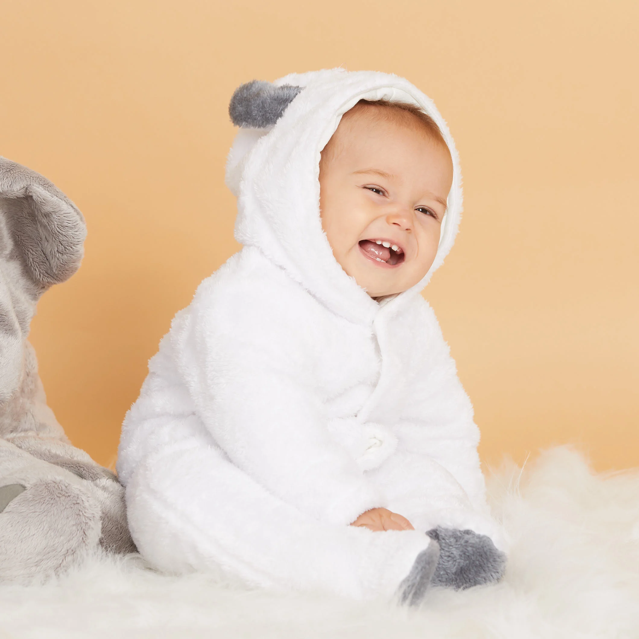 PatPat Baby Boy Girl 3D дизайн медведя зимний комбинезон с капюшоном цельный четыре цвета