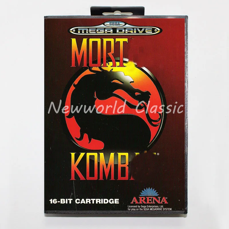 16-битная игровая карта Kombat Mortal для Genesis MD с коробкой Sega Mega Drive |
