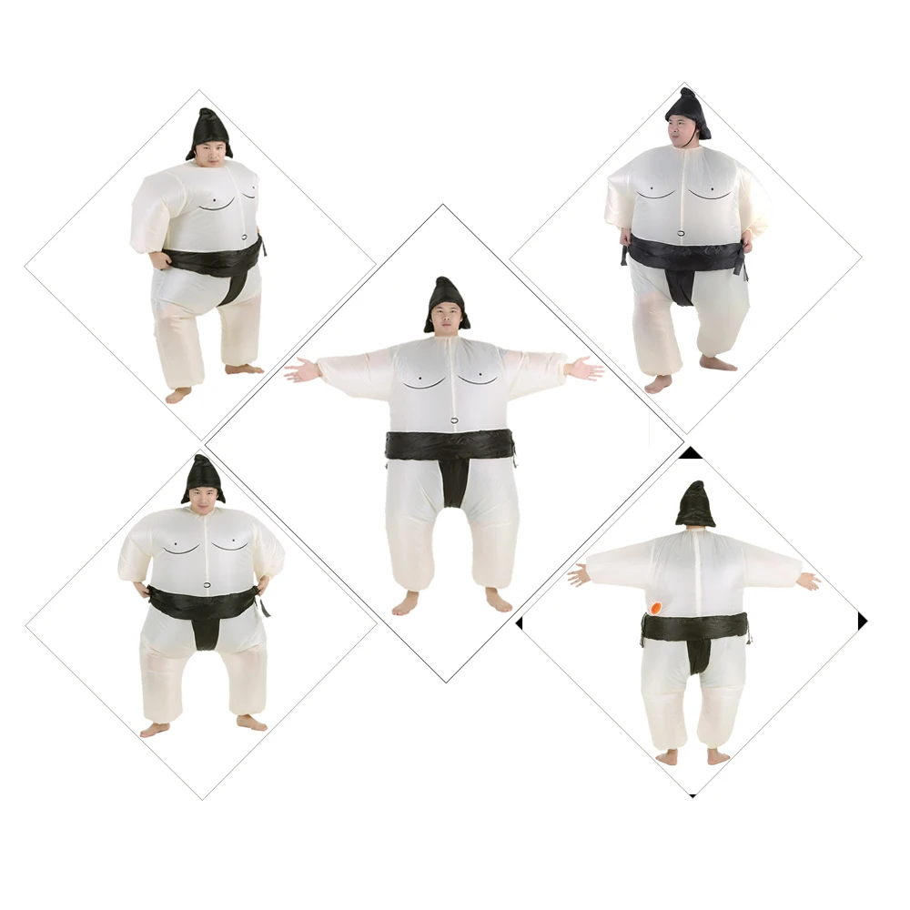 Милый надувной костюм сумо для взрослых с воздушным вентилятором нарядное