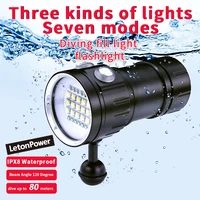 LetonPower Underwater Photography Light Highlight 20000Lumens 15 XM-L2 LED Diving Flashlight Underwater 100M Waterproof Video