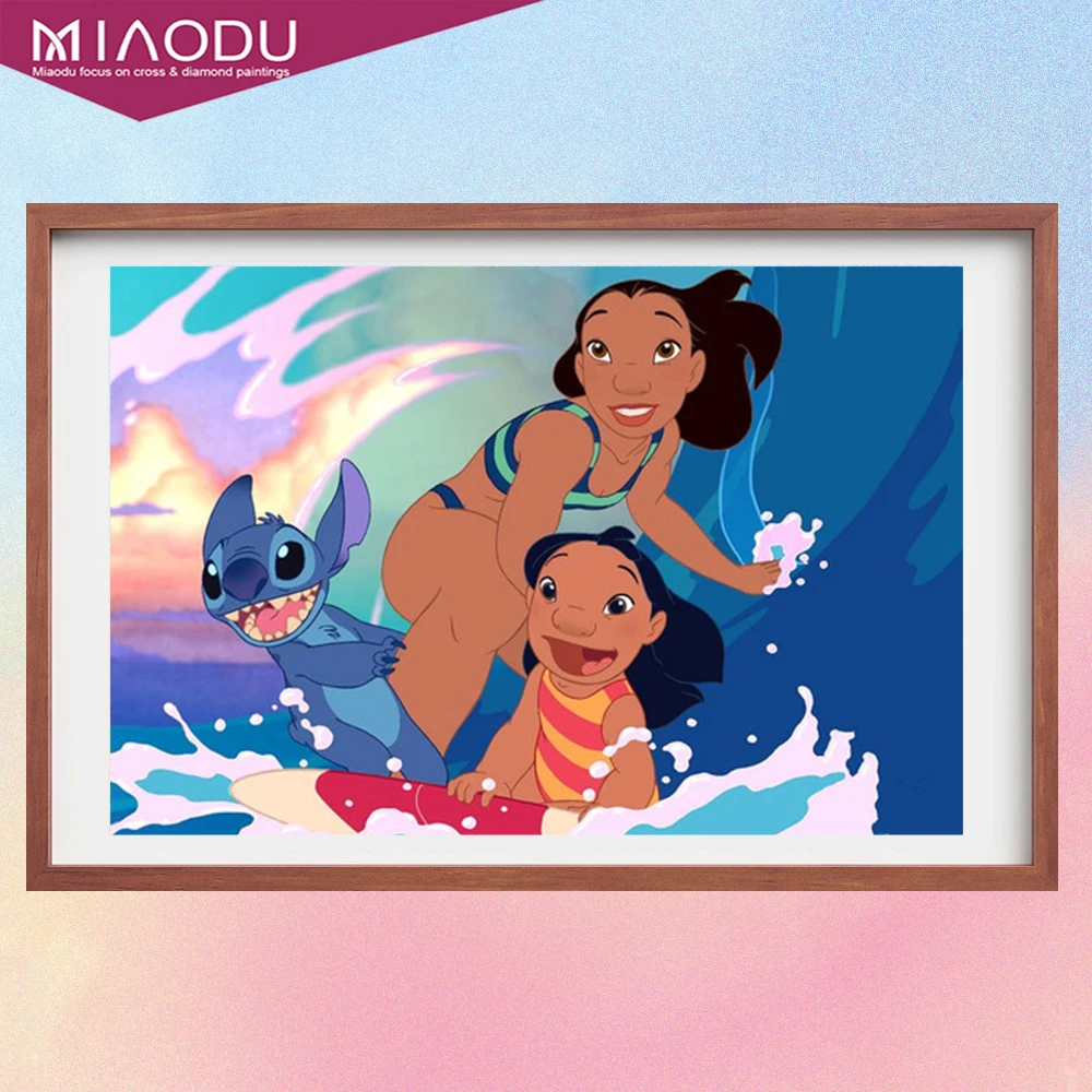 

Disney Cartoon Characters Series Lilo & Stitch 5D Diamond Painting Cross Stitch Kits Embroidery Home Decor Children's Gifts