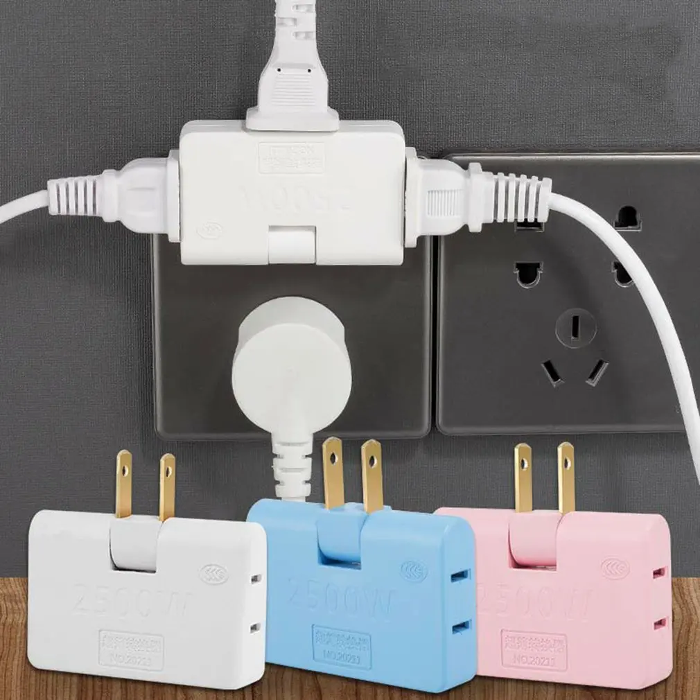 

US American Travel Adapter 2 pin European EU To US plug Power adapter Converter Electrical Socket Outlet 180-Degree Rotation