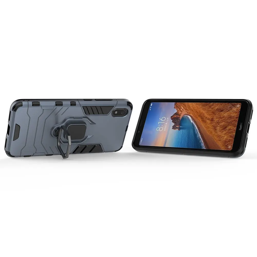 Чехол для Xiaomi Redmi 7A противоударный бронированный чехол жесткий резиновый