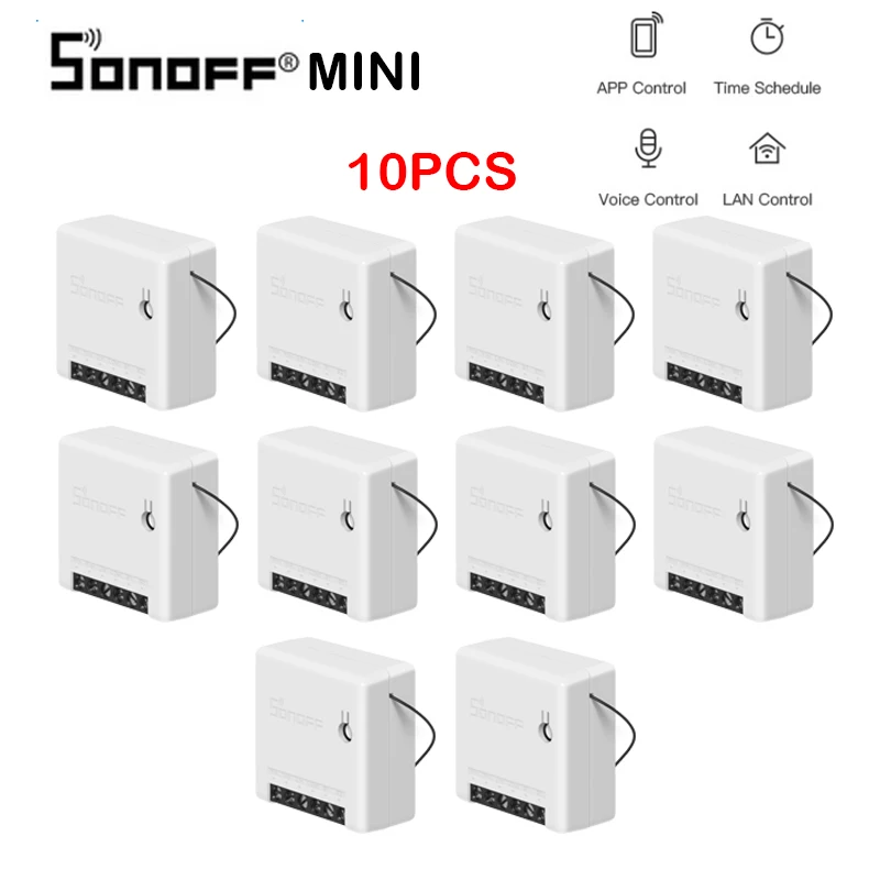 Sonoff MINI DIY приложение умный пульт дистанционного управления таймер расписание голосового включения статус DIY Режим двухсторонний Wifi умный переключатель умный дом