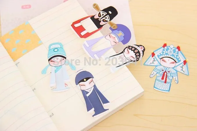 7pcs/pack Classical Chinese Drama Peking Opera Face Bookmark for Books Teacher Supplies Kawaii Stationery |