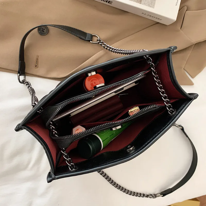 

Elegant White Diamond Lattice Suture Crossbody Women Bag Plaid Embossing Handbags Female High Quality Leather Chain Shoulder Bag