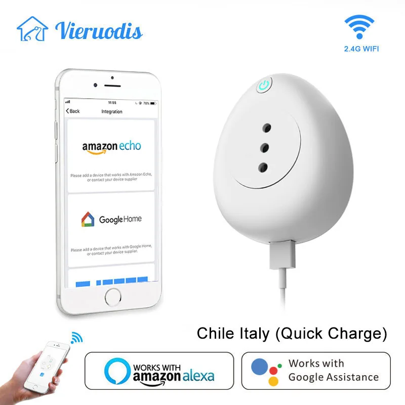 Фото Смарт-розетка с Wi-Fi 2 1 в USB Обустройство дома Смарт-розетка с Wi-Fi 2 1 в USB Обустройство дома