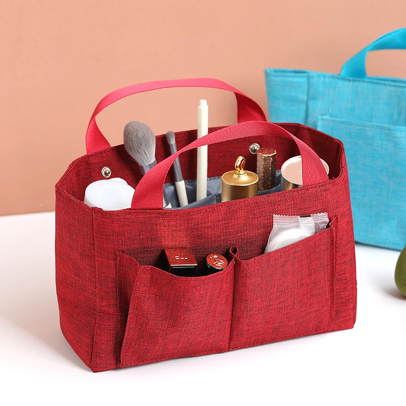 

Portable Oxford Cloth Cosmetic Bag Classification Storage Handbag Multifunctional Household Travel Gadgets Organize Accessories