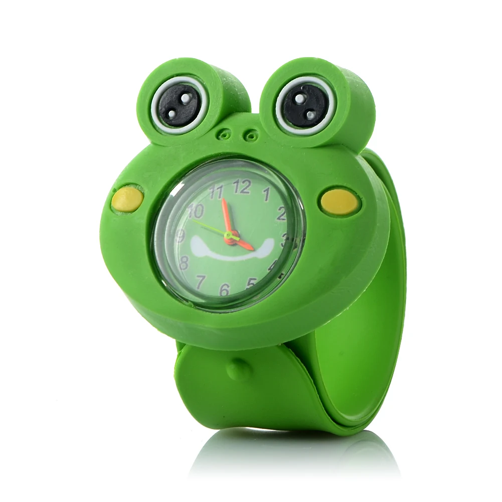 frog Детские 3D Мультяшные часы с животными, милые детские часы, Кварцевые водонепроницаемые студенческие наручные часы для девочек и мальчиков, подарки на день рождения - Цвет: frog