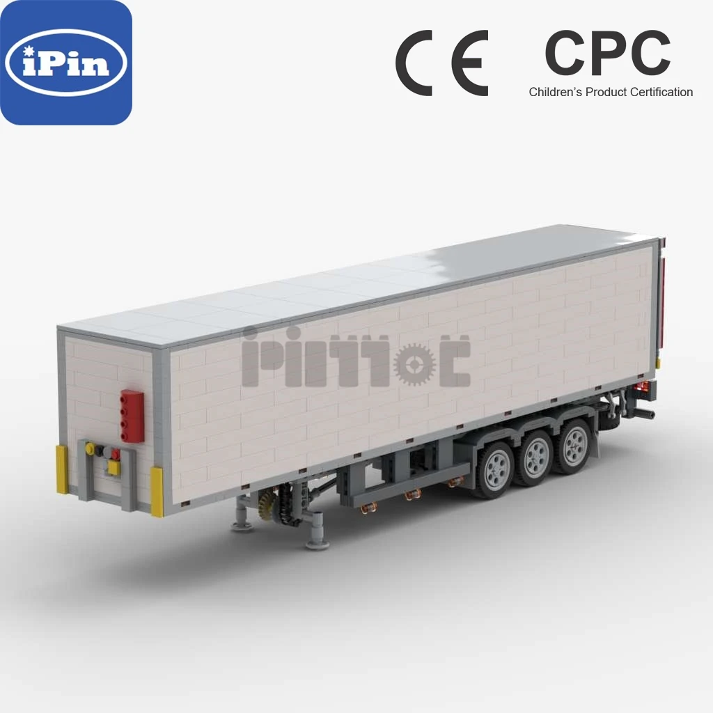 

Moc-7517 1:25 scale standard semi-trailer carriage automatic support 929pcs domestic assembly building blocks assembly building