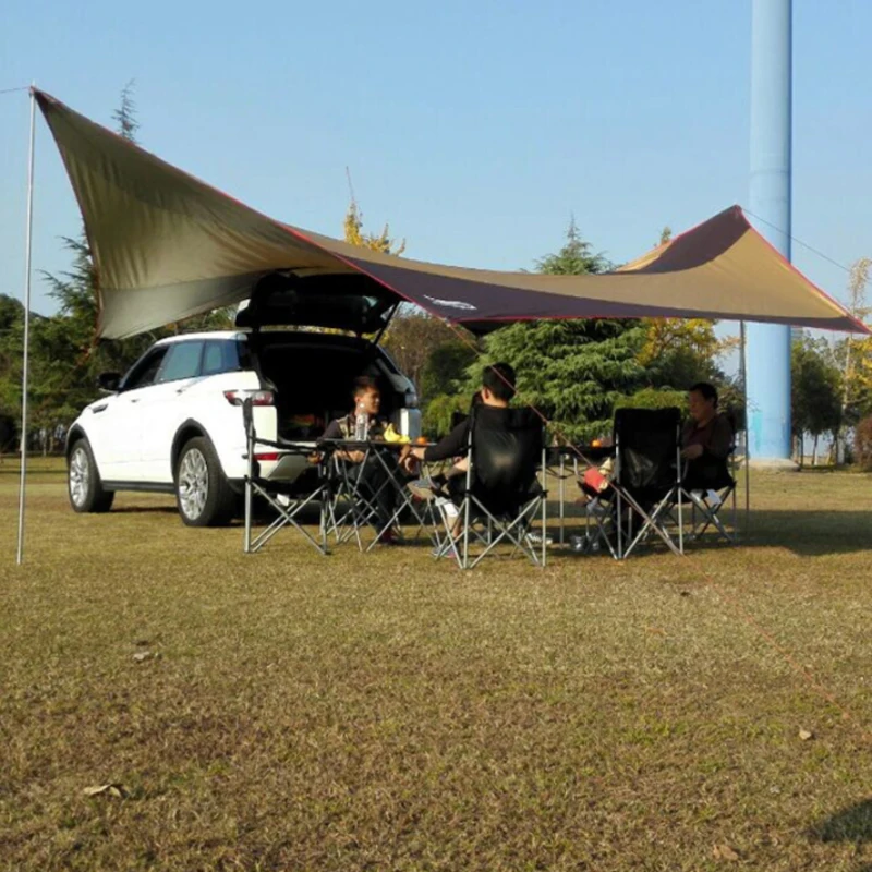 

5.5Mx5.6M Ultralight Sun Shelter Camping Waterproof Awning Tarp Tent Hammock Rain Fly Camping Sunshade Big Size