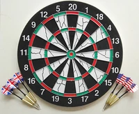 36cm professional double sided flocking dart board steel tipped darts competition ktv entertainment and leisure with 6 darts