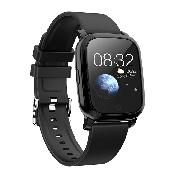 ONEVAN 1,3 дюймов Smartwatch пульсометр Монитор артериального давления погоды gps IP67 Фитнес браслет водонепроницаемый браслет - Цвет: Black TPU