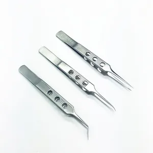 10,5 см Микрон нержавеющая сталь doveхвостый прямойБалочные установки изогнутой головного Пинцет платформы Пинцет офтальмологические щипцы