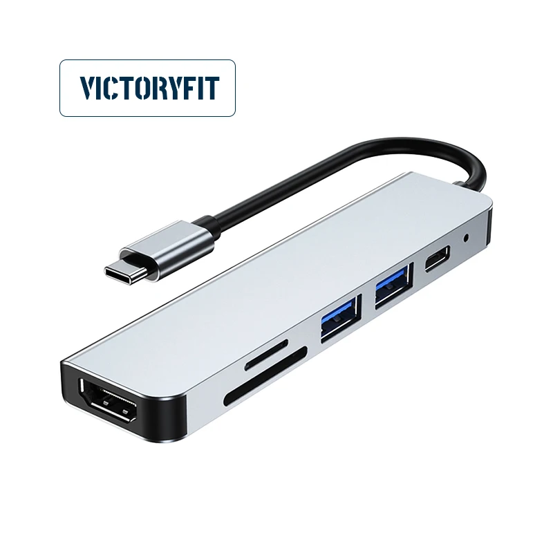 USB концентратор 6 в 1 Type C на 3 0 кардридер для TF карт адаптер MacBook Pro 2020 2021 док станция
