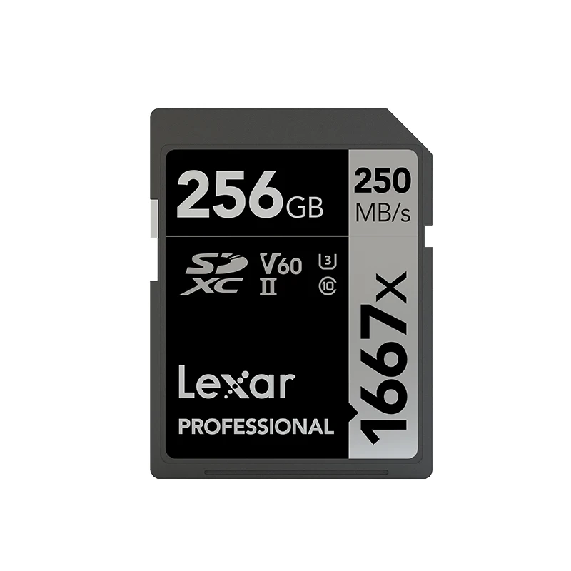 Карта памяти Lexar Original 1667X SDXC 256 ГБ флэш-память 250 МБ/с. высокоскоростная карта V60 UHS-II