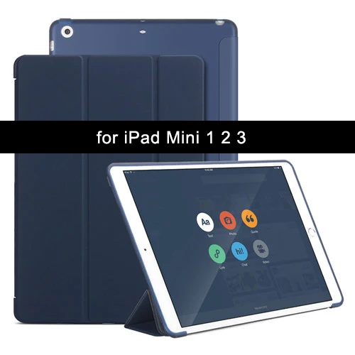 Чехол для iPad mini 5, Aiyopeen, магнитный чехол из искусственной кожи и мягкого ТПУ, чехол для iPad mini 1 2 3 4 5 - Цвет: Dark Blue-123