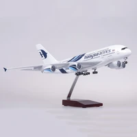 50 5cm 1160 scale model diecast plastic resin airbus a380 malaysia airplane with light and wheel toy collection for children