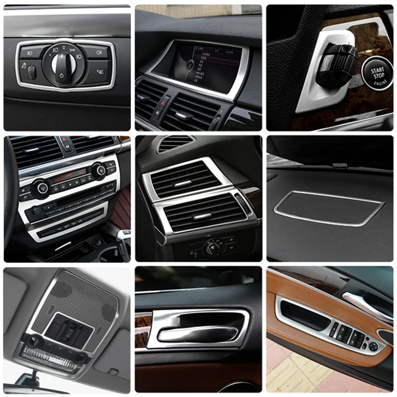 Для BMW X5 X6 E70 e71автомобильный Стайлинг внутренние кнопки панель рамка
