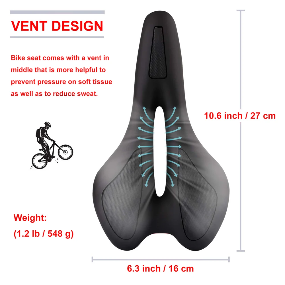 

Bicycle Seat Saddle MTB Road Bike Saddles Mountain Bike Racing Saddle PU Leather Comfortable Breathable Soft Seat Cushion