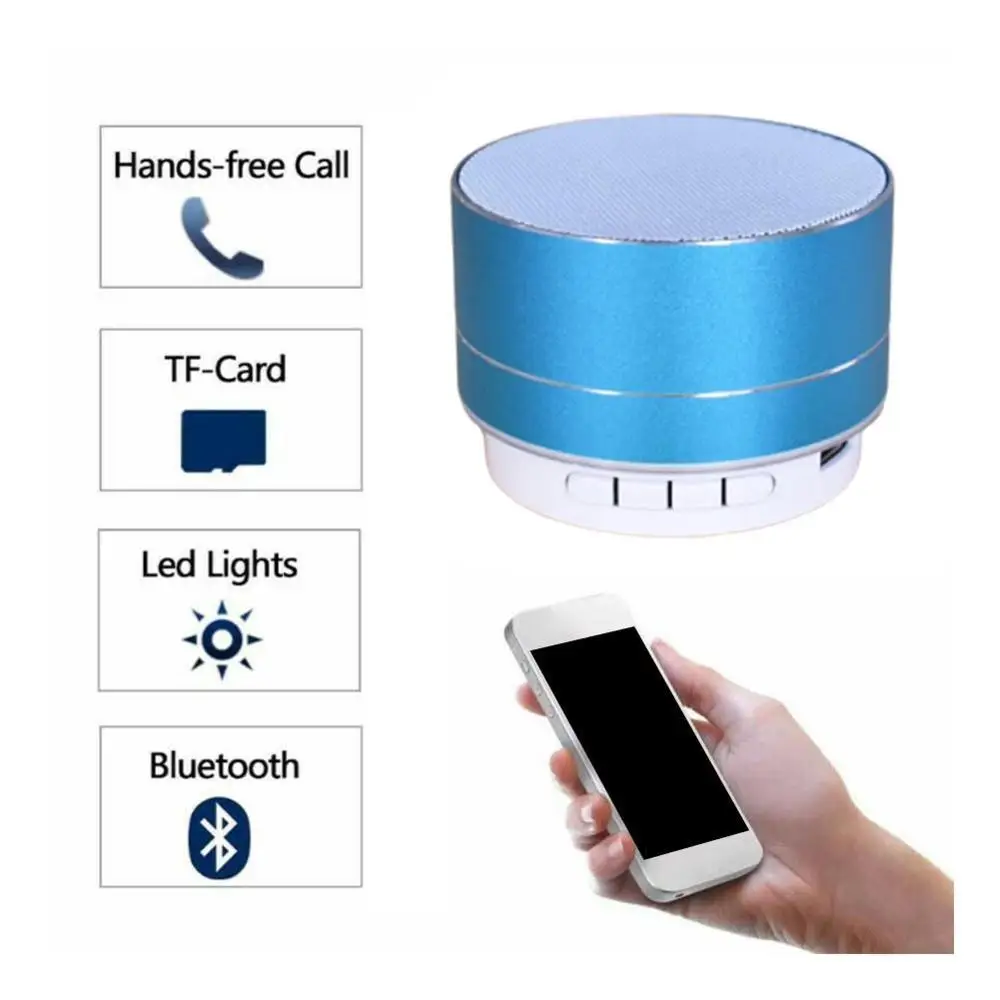 A10 беспроводной Bluetooth динамик металлический мини портативный с Play AUX Mic subwof FM Звук
