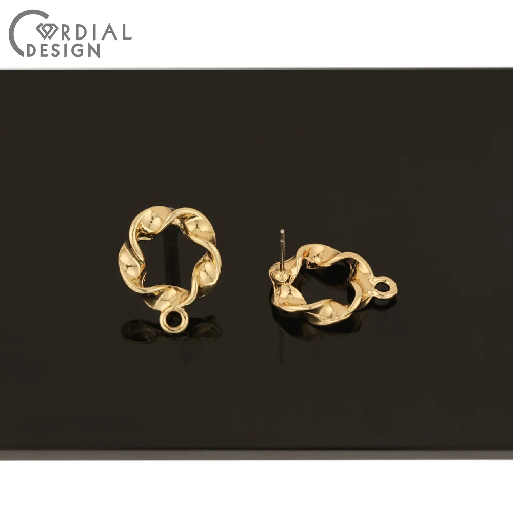 

Cordial Design 100Pcs 15*20MM Jewelry Accessories/Earring Findings/Twisty Loop Shape/Hand Made/DIY Earrings Stud/Jewelry Making