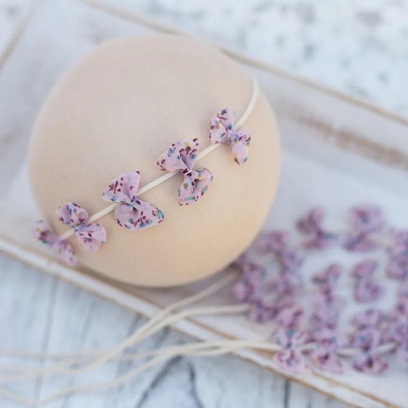 Diademas el&aacute;sticas para ni&ntilde;a reci&eacute;n nacida, lazos de flores, accesorios para estudio fotogr&aacute;fico-5