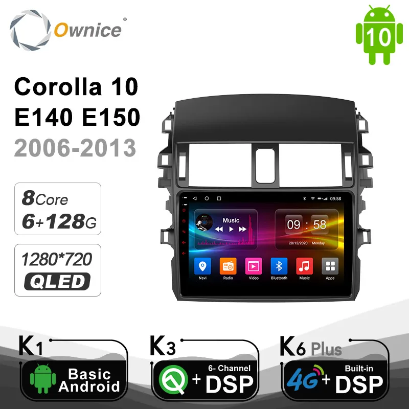 6G + 128G Ownice Octa Core Android 10 0 DSP SPDIF автомобильный радиоприемник DVD плеер для Toyota Corolla 2009