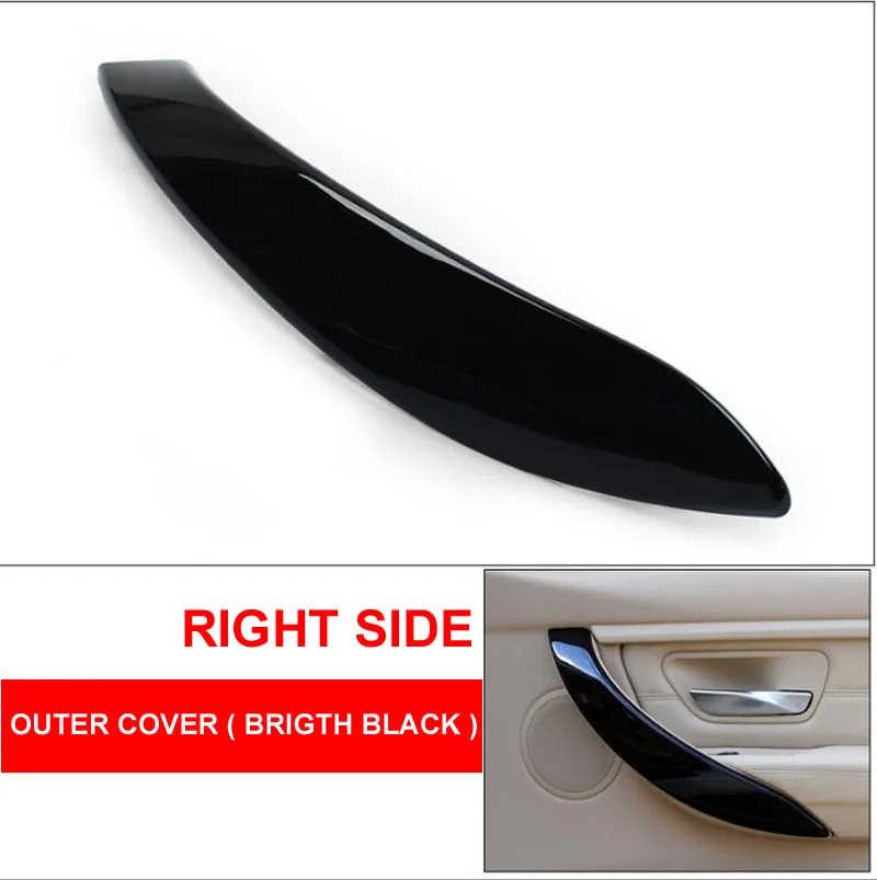 

LHD RHD Piano Black Silver Carbon Fiber Car Interior Inner Door Pull Handle Outer Protect Cover For BMW F30 F80 F31 F32 F33 F35