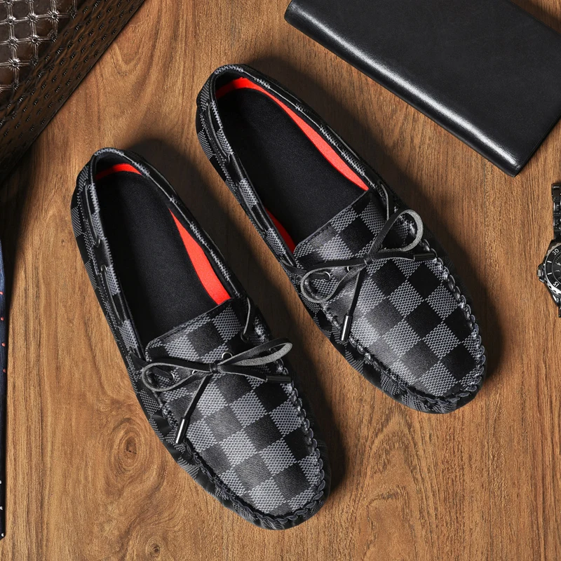 Мужские туфли из натуральной кожи роскошные брендовые 2021 Повседневные слипоны