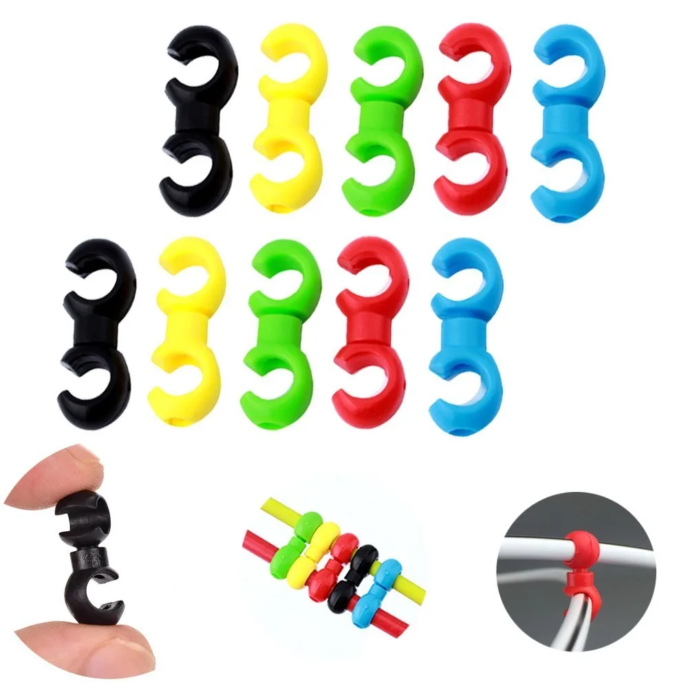 

20pcs Bicycle MTB Brake Cable S Style Clips Buckle Hose Guide Bike Cross Line Clip