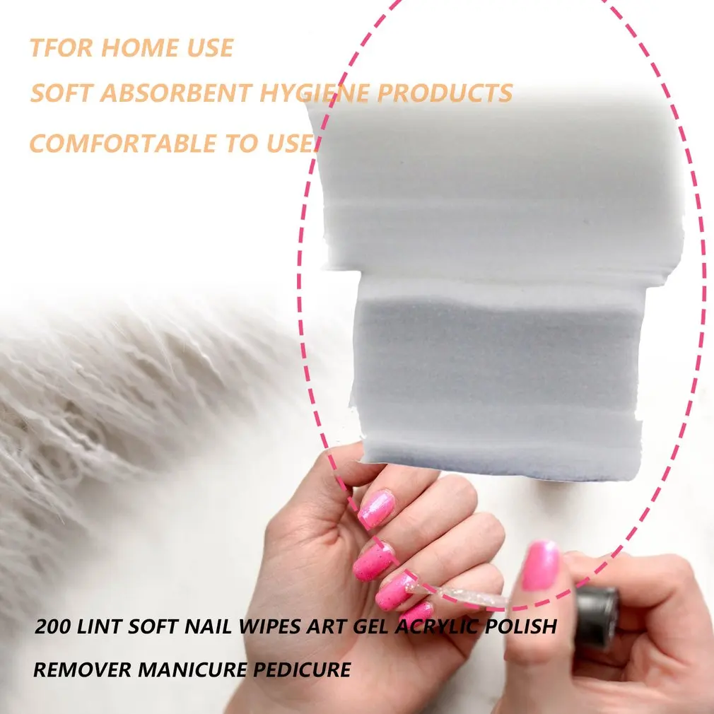 200 мягких влажных салфеток для ногтей салфетки дизайна чистые бумажные хлопковые