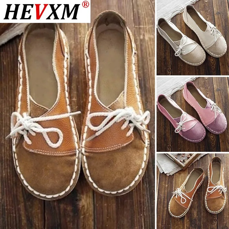

Fashion Women Flats 2020 Autumn Woman Lace Up Loafers Suede Vintage Female Shoes Slip On Ballet Bowtie Women's Shoes