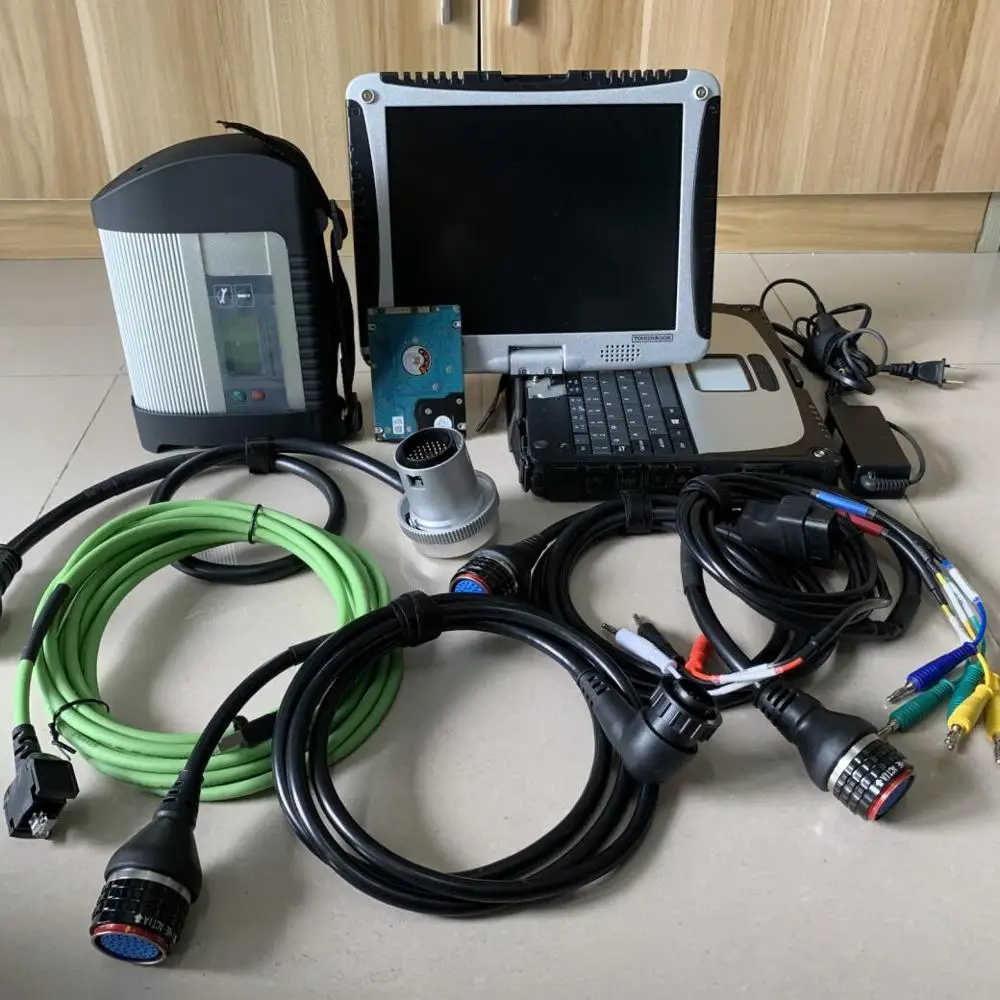 

diagnostic PC cf19 laptop with Super MB Star C4 SD Connect compact 4 newest software 2021.03 320G hdd for MB car truck scanner