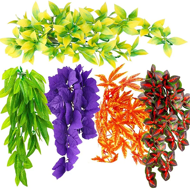 

5 штук искусственных рептилий, реалистичные Террариум для рептилий, пластиковые рептилии, жидкие растения