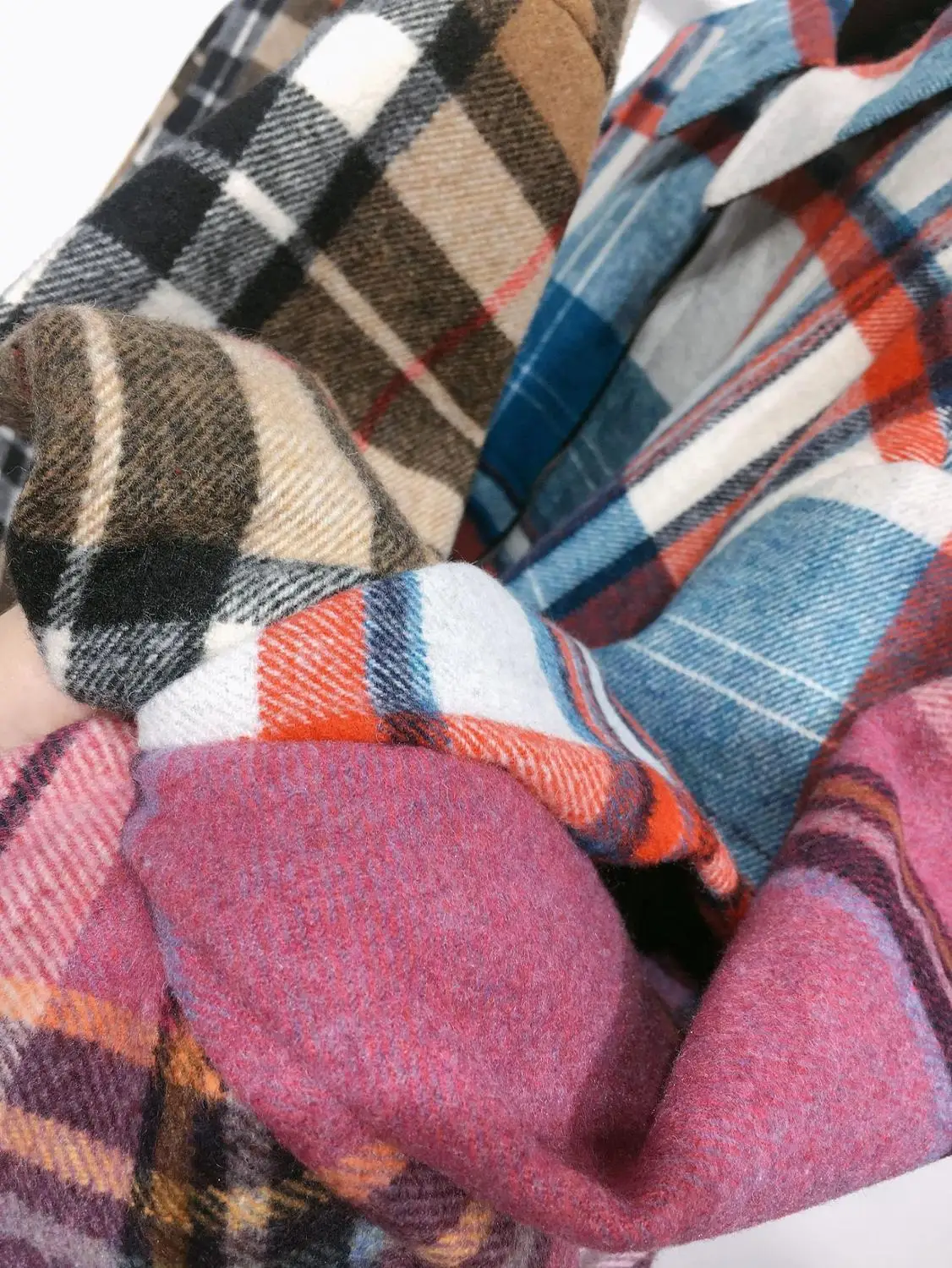 

Brand Fashion Women High Luxury Autumn Winter Vintage Loose Plaid Wool Woolen Jacket Coat