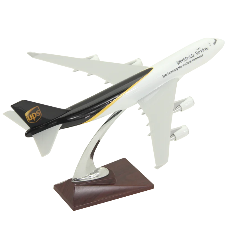 

30cm Cargo Aircraft Model Boeing B747-400 UPS Cargo Airplane Model Gift Decoration Diecast 1:250 Express Model Adults Toys
