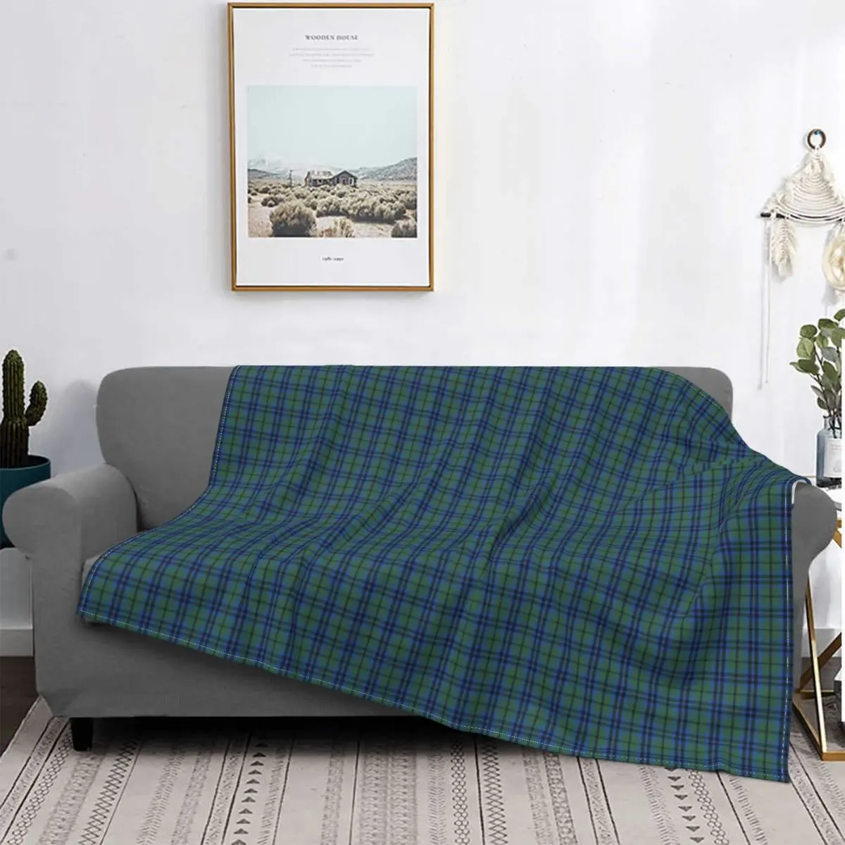 

Funda de tela escocesa de Anime para cama, manta de tartán, colcha, toalla de playa de lujo