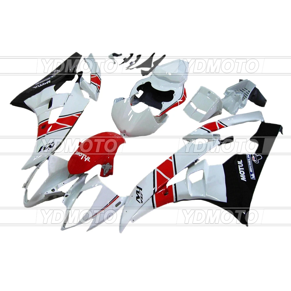 

Bodywork ABS Fairings For Yamaha YZF R6 2006 2007 Fairing Kit Covers YFZ-R6 06 07 RED WHITE BLACK