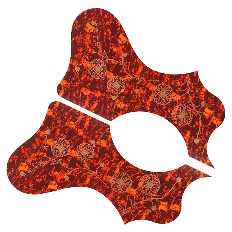 4 шт. Левая Правая Цветочная печать ручной гитары DIY Запчасти для акустической