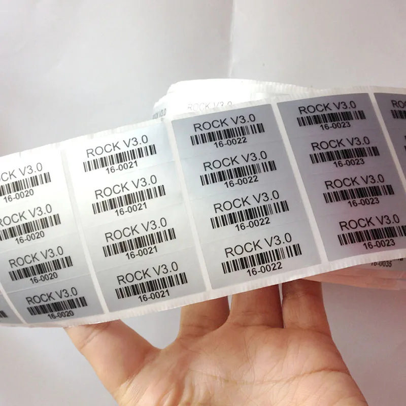1000pcs 36x15mm Custom Printing Barcode Labels Serial Number QR Code Water Oil Proof Packaging Sealing Stickers