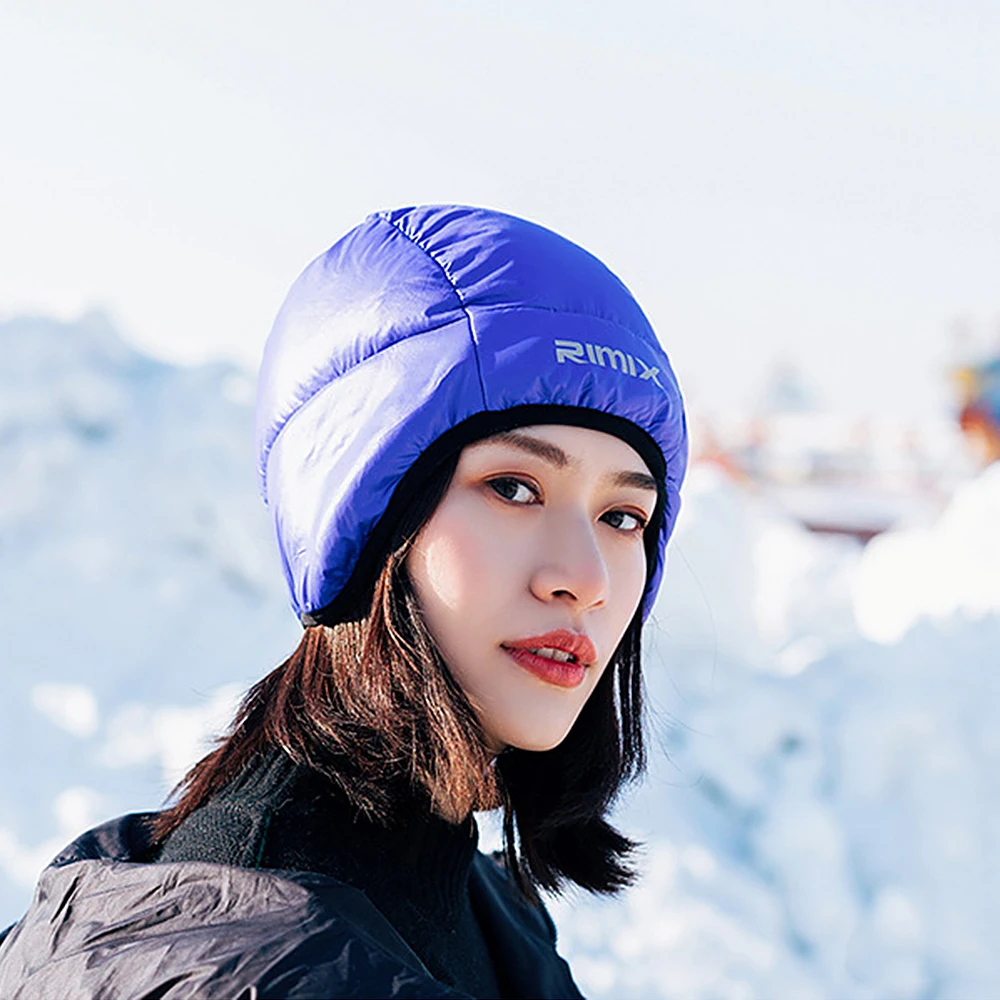 Зимняя ветрозащитная шапка на утином пуху зимняя теплая с защитой ушей для